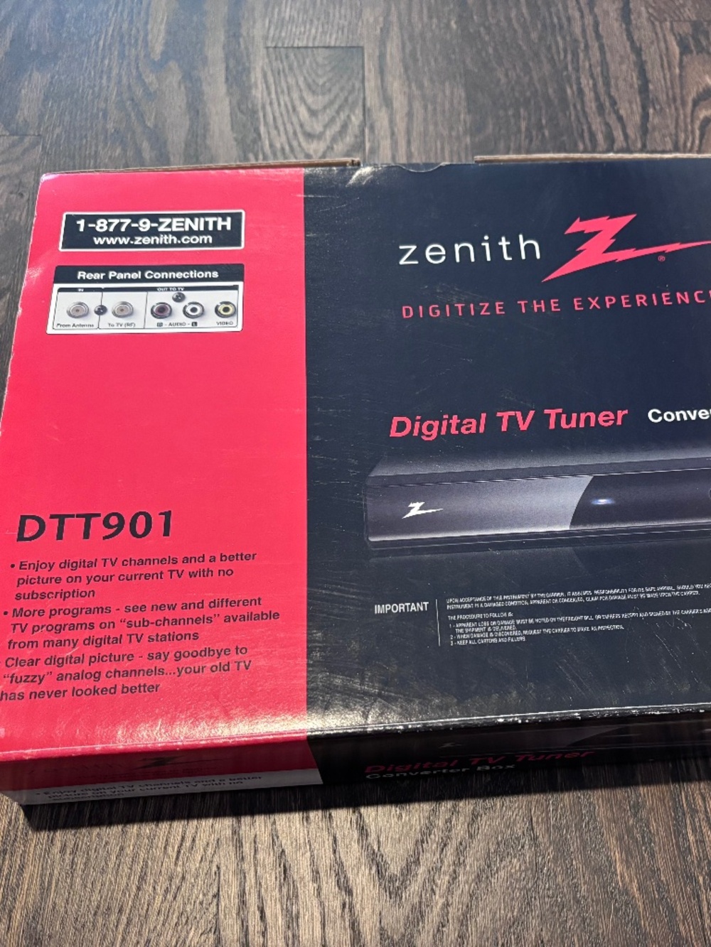 Zenith DTT901 digital tv tuner converter box
